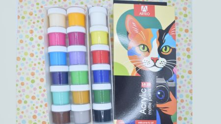 Матові акрилові фарби для декору ColorСat , набір 18 кольорів по 10мл, Arteo 322112009 