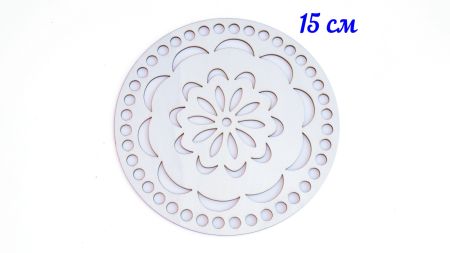 Денце, кришка для кошика з фанери, коло діаметр 15см з Візерунком №3164 
