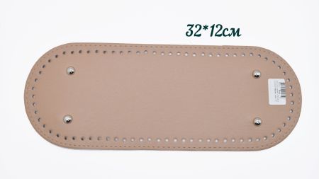 Денце овальне для сумки , розмір 32*12 см колір Кавове, екошкіра 