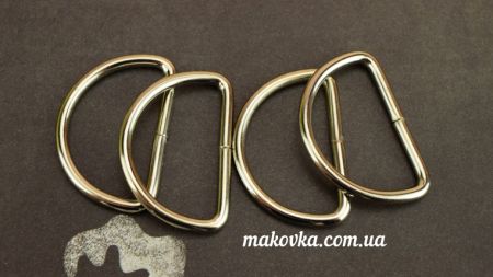 Металеві половинки кілець для сумочок, 3*2см, колір платина, 4 шт.