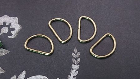 Металеві половинки кілець для сумочок, 2,5*1,5см, золотий колір , 4 шт.