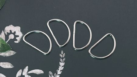 Металеві половинки кілець для сумочок, 3,6*1,7см, колір платина, 4 шт.