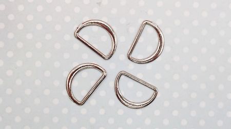 Металеві сумкові половинки кілець, 23*16  см, колір платина, 4 шт.