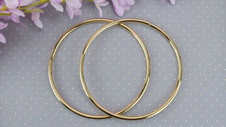 Ручки для сумки металеві круглі 12см, колір Золото