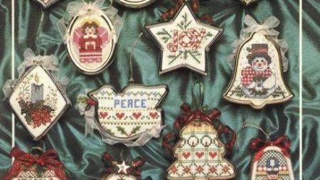Новорічні іграшки на ялинку під вишивку23778