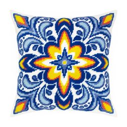 Набір для вишивання Подушка напівхрестиком 40х40см V-437 Вогонь і лід, Чарівниця