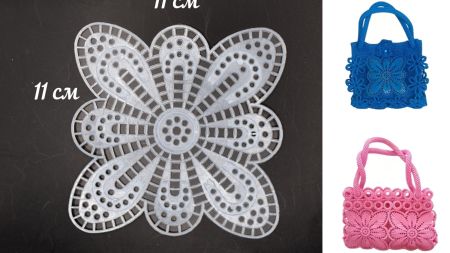 Пластикова канва, або сітка у формі метелика або квітки, розмір 11*11см