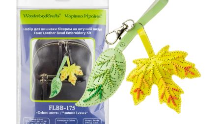 Обвіс для сумки Осіннє листя FLBB-175 Чарівна Країна Набір для вишивання бісером на штучній шкірі 