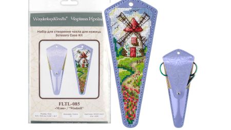 Чохол для ножиць Млин FLTL-085 Чарівна Країна Набір для вишивання нитками на штучній шкірі 