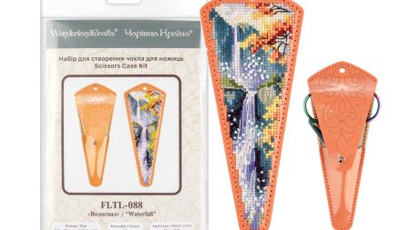 Чохол для ножиць Водоспад FLTL-088 Чарівна Країна Набір для вишивання нитками на штучній шкірі 