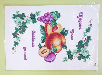 Малюнок на тканині Рушник Щедрий спас завітав до нас РС 3005 Барви Поділля, габардин