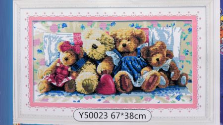 Набір для вишивання нитками 197022 Чотири ведмеді Діамантові ручки (Y50023)