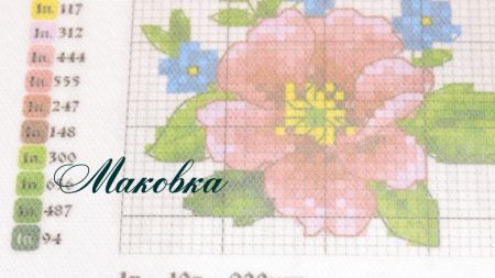 Водорозчинний пришивний флізелін з малюнком для вишивки15460