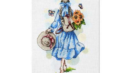 Набір для вишивання нитками хрестом N 102 Закохана в літо, Кольорова