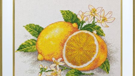 Набір для вишивання хрестом нитками та бісером Лимон М-309 ВДВ