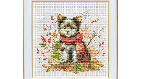 набір для вишивання хрестиком М-0353 Песик йорчик, ВДВ