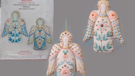 Набір для вишивання нитками декоративними швами іграшок М-0358 Берегиня, 2шт , ВДВ
