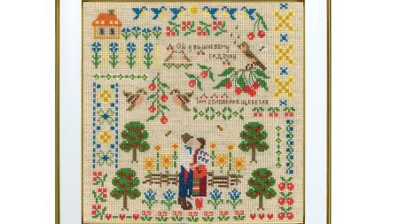 Набір для вишивання нитками М-0377 Ой у вишневому саду, ВДВ семплер