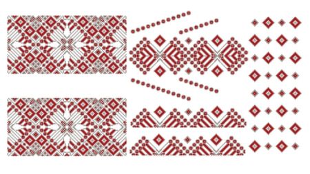 Водорастворимый пришивной флизелин ВДВ с рисунком31404