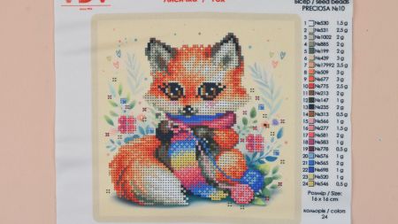 Т-1406 Лисичка, друк на тканині під вишивку бісером, ВДВ