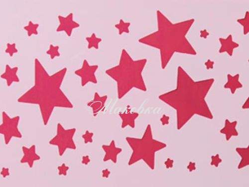 Трафарет Снежинки и звезды, 25x25, арт.78065