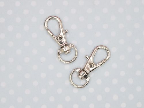 Лобстер застежка для сумки или для брелка 12x30x5 мм, Стальной