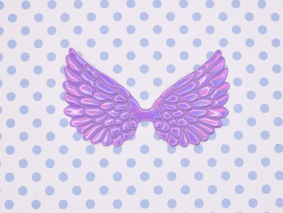 Крила голографічні Аметістові, декоративний елемент 8*4 см Крила голографічні Аметістові, декоративний елемент 8*4 см