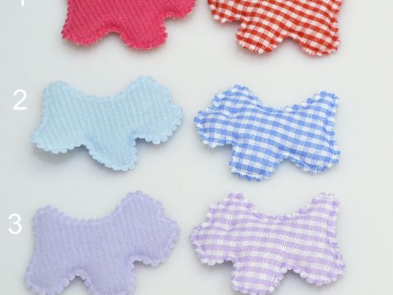 Декоративный элемент Собака в клеточку, ткань, 1 шт Декоративный элемент Собака в клеточку, ткань, 1 шт