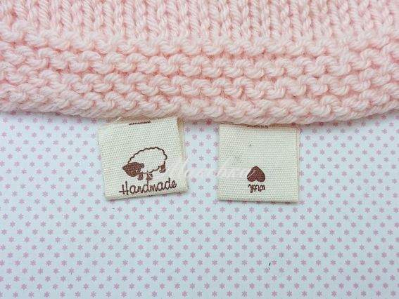 Нашивка тканинна Handmade ОВЕЧКА, 2шт Нашивка тканинна Handmade ОВЕЧКА, 2шт