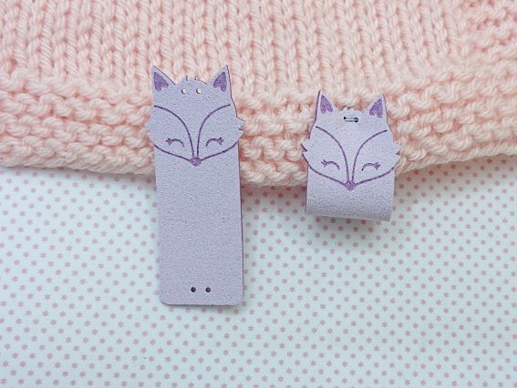 Нашивка замшева Лисиця, колір бузковий Нашивка замшева Лисиця, колір бузковий