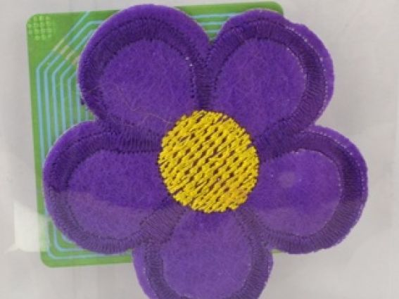 Термо-аппликация Цветок 5 лепестков , фиолетовый Термо-аппликация Цветок 5 лепестков , фиолетовый
