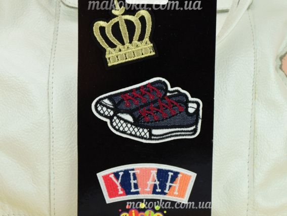 Термоаппликации для одежды KIDIS 8406, 3 шт/уп корона, кеды, шеврон Термоаппликации для одежды KIDIS 8406, 3 шт/уп корона, кеды, шеврон