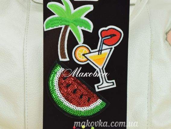 Термоаппликации для одежды KIDIS 8419, 3 шт/уп арбуз из пайеток, пальма, коктейль Термоаппликации для одежды KIDIS 8419, 3 шт/уп арбуз из пайеток, пальма, коктейль