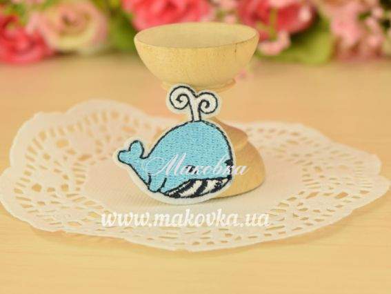 Термо-аппликация Мини-кит голубой, 3 см, 1 шт