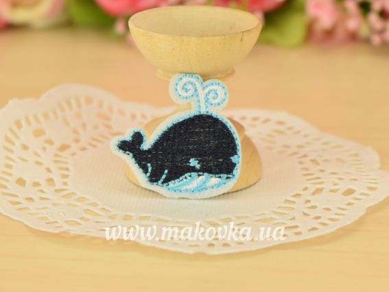 Термо-аппликация Мини-кит темно-синий, 3 см, 1 шт Термо-аппликация Мини-кит темно-синий, 3 см, 1 шт