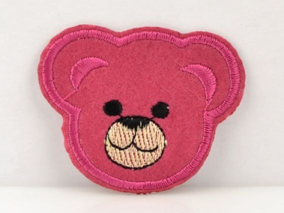 Термо-аппликация Детская Голова медведя, пыльная роза Термо-аппликация Детская Голова медведя, пыльная роза