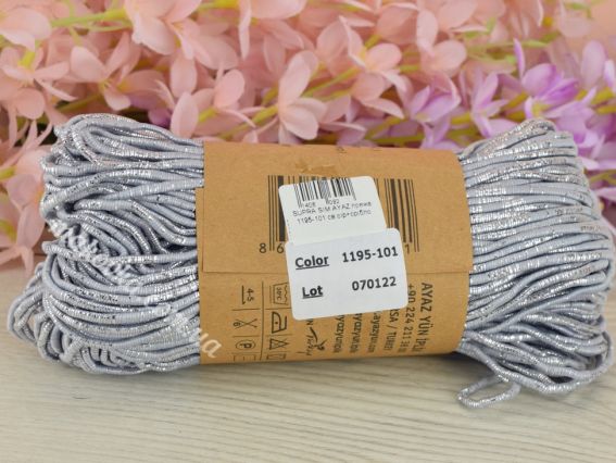 1195-101 сірий з срібним люрексом