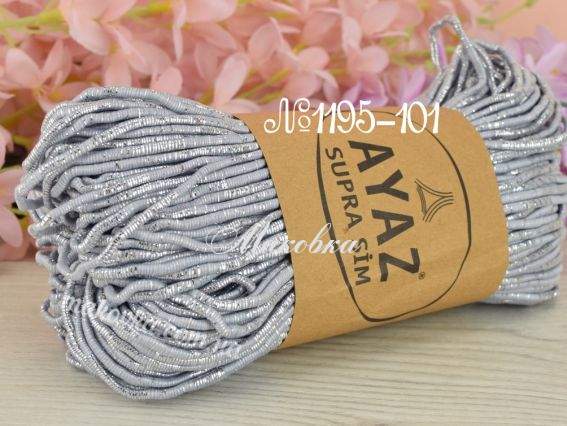 1195-101 сірий з срібним люрексом