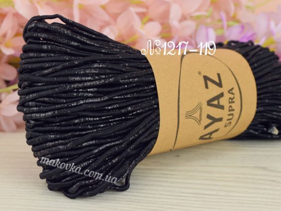 SUPRA SIM AYAZ нитки 1217-119 чорний з чорним люрексом