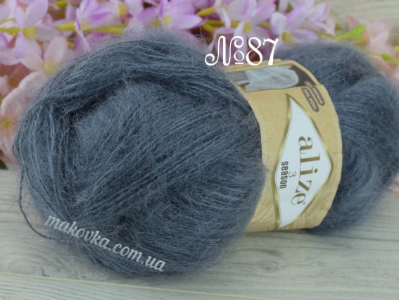 3 Season Alize пряжа 87 вігольно сірий