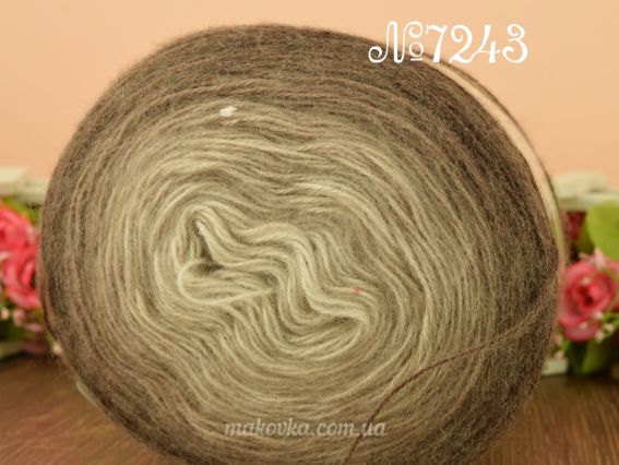Angora Gold OMBRE BATIK Alize пряжа 7243 коричневый
