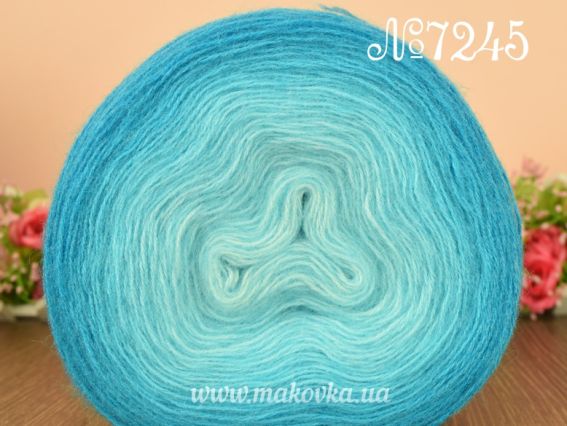 Angora Gold OMBRE BATIK Alize пряжа 7245 бирюзовый