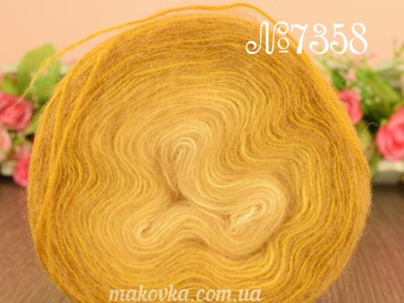 Angora Gold OMBRE BATIK Alize пряжа 7358 горчичный