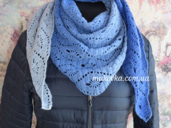 Шаль з пряжі Фрагмент Alize Angora Gold OMBRE BATIK