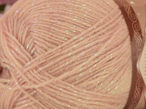 Angora Gold SIMLI Alize пряжа 404 світлий персик з голографним люр.