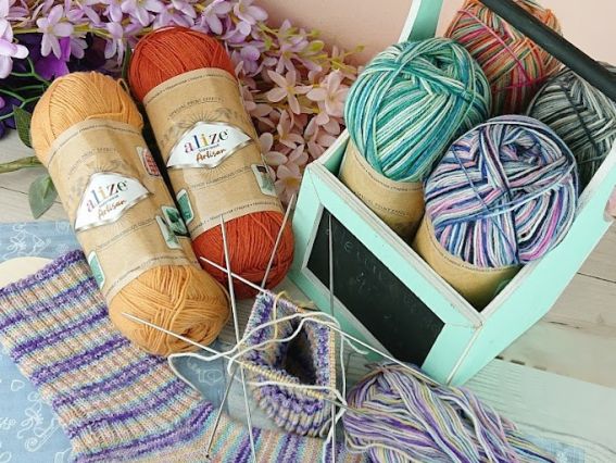 Пряжа Артисан Супервош Ализе Artisan Superwash Alize нитка носочная для вязания