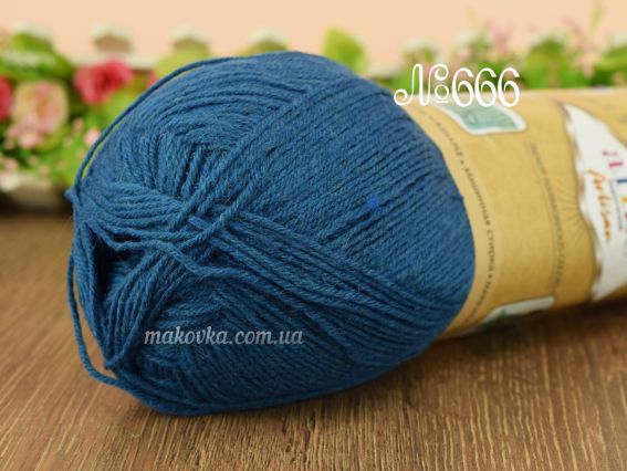 Artisan Superwash Alize носочная пряжа 666 петроль