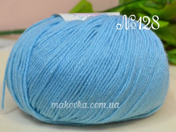 Baby Wool Alize пряжа 128 голубой