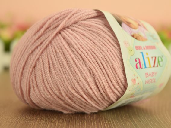 Baby Wool Alize пряжа 161 пудра