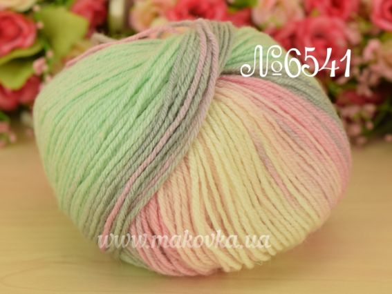 6541 розово-серо-салатовые